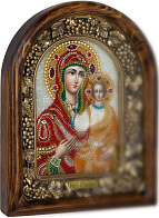 Икона Пресвятой Богородицы СМОЛЕНСКАЯ ''Одигидрия'' (БИСЕР)