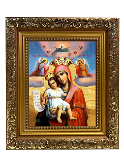 Икона Божией Матери "Достойно Есть" с золочением поталью, 03020-УЛ