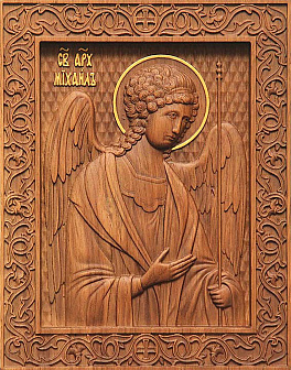 Икона резная Архангел Михаил Икона резная Архангел Михаил