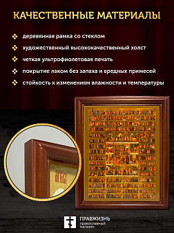 Икона Собор Всех Святых, деревянная рамка со стеклом 15х18х2 см 1233 Икона Собор Всех Святых, деревянная рамка со стеклом 15х18х2 см 1233