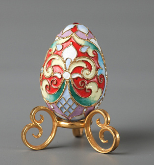 Яйцо пасхальное филигрань, эмаль малое / золочение