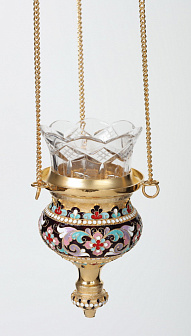 Лампада филигранная греческая с эмалью / золочение