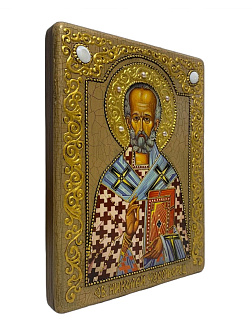 Настольная икона ''Святитель Николай, архиепископ Мир Ликийский (Мирликийский), чудотворец'' на море