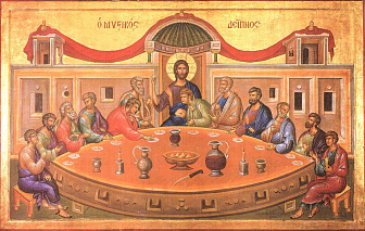 Икона под старину Тайная Вечеря