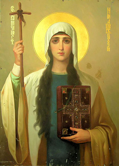 Икона под старину Святая Нина