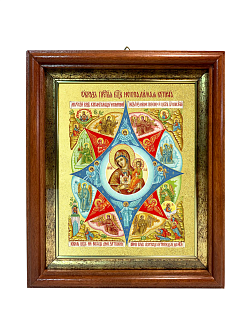 Икона Божией Матери "Неопалимая Купина" с золочением поталью, 03045-УЛ