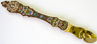 Лжица филигрань, эмаль, роспись, финифть / золочение / серебро (УИН)