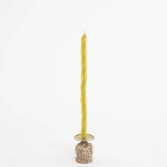 Свеча витая тонкая (D12, 100% воск), 20см