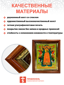 Икона Прибавление ума Божия Матерь на холсте в киоте 122 Икона Прибавление ума Божия Матерь на холсте в киоте 122