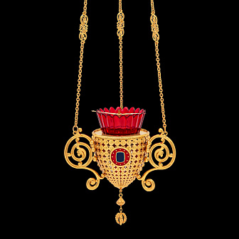 Лампада подвесная №102 золочение