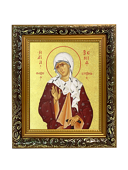 Икона "Ксения Петербуржская", св. блаж., с золочением поталью, 10К1-УЛ