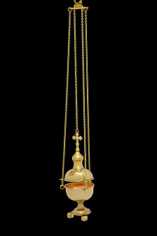 Кадило круглое большое латунь