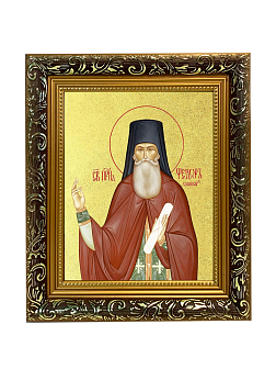 Икона "Феодор Санаксарский", св. прп., с золочением поталью, 09Ф4-УЛ Икона "Феодор Санаксарский", св. прп., с золочением поталью, 09Ф4-УЛ