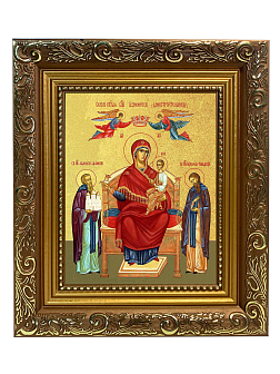 Икона Божией Матери "Домостроительница (Экономисса)" с золочением поталью, 03017-УЛ