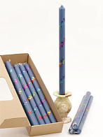 Свечи праздничные №4 (уп 10шт), ВАСИЛЬКОВЫЕ (Радужная лоза)