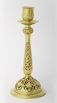 Подсвечник напрестольный литой