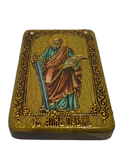 Икона ''Апостол Павел'' ручной работы из дуба