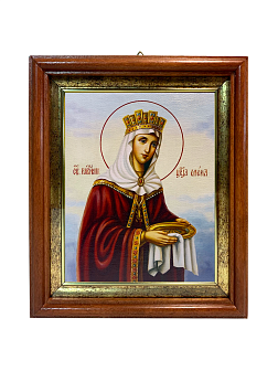 Икона Елена Царица Равноапостольная на холсте в киоте 071 Икона Елена Царица Равноапостольная на холсте в киоте 071