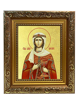 Икона "Варвара", св. вмц., с золочением поталью, 10В2-УЛ
