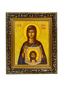 Икона Вероника Кровоточивая Праведная на холсте в киоте 045А Икона Вероника Кровоточивая Праведная на холсте в киоте 045А