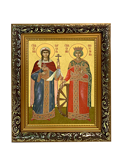 Образ святых Варвары Илиопольской и Екатерины Александрийской, великомучениц, 10ВЕ1