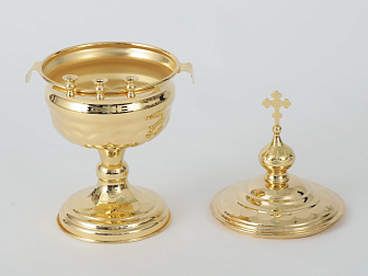 Чаша водосвятная малая золочение чеканка