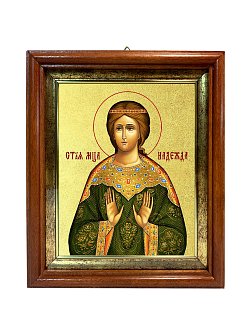 Икона "Надежда", св. мц., с золочением поталью, 10042-УЛ