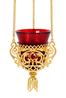 Лампада подвесная № 1 эмаль золочение