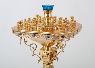 Подсвечник №32 на 51 свечу золочение Подсвечник №32 на 51 свечу золочение