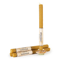 Свеча с травами катаная из вощины, Лаванда