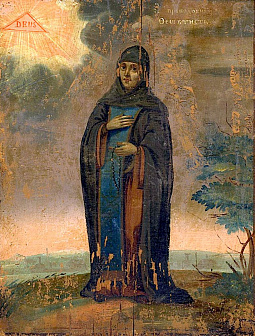 Икона под старину Святой Феоктисты