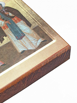 Икона под старину Александр Пересвет и Андрей Ослабля, Преподобные