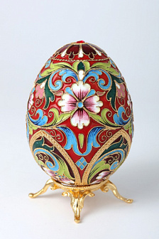 Яйцо пасхальное филигрань, эмаль, роспись / золочение