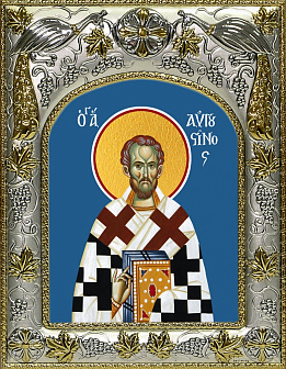 Икона АВГУСТИН Аврелий, Епископ Иппонийский, Блаженный (СЕРЕБРЯНАЯ РИЗА)