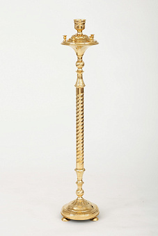 Подсвечник выносной №4 на 5 свечей чеканка золочение Подсвечник выносной №4 на 5 свечей чеканка золочение