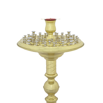 Подсвечник №4 на 50 свечей лак~