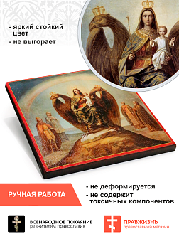 Царская Икона 015 БМ Яко Орля на троне 29х30