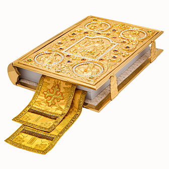 Евангелие 470*330 напрестольное №8 крышки золочение камни