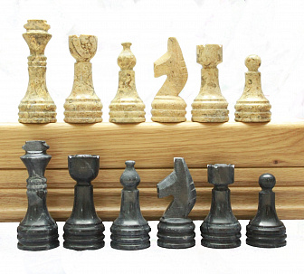 Шахматы каменные средние (высота короля 3,10")