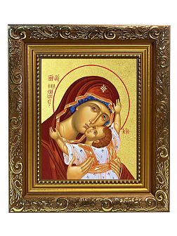 Икона Божией Матери "Казанская" с золочением поталью, 03037-УЛ Икона Божией Матери "Казанская" с золочением поталью, 03037-УЛ