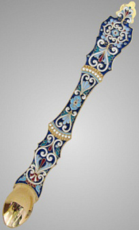 Лжица филигрань, эмаль / золочение / серебро (УИН)