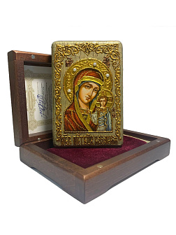 Икона Богородица Казанская писаная темперой