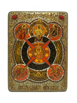 Настольная икона ''Преображение Господне'' на мореном дубе