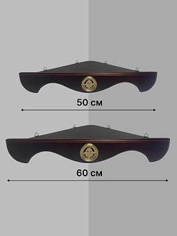 Набор полки угловые для икон Херувим цвет вишня 2 шт 50 и 60 см