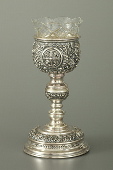 Лампада напрестольная №6 чеканка серебро (УИН)