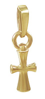 Крестик, желтое золото 585 пробы