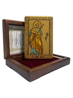 Икона ''Апостол Петр'' ручной работы из дуба