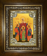 Икона освященная Вера Римская в деревянном киоте