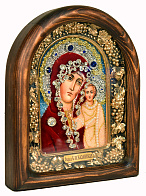 Икона Пресвятой Богородицы Казанская бисер камни