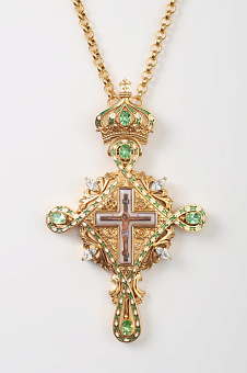 Крест наперсный №80 / золочение / серебро эмаль (УИН) Крест наперсный №80 / золочение / серебро эмаль (УИН)